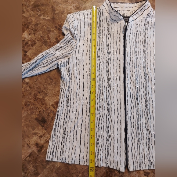 Soft Works petite sparkly zip jacket, NWT, size Large - Picture 8 of 8